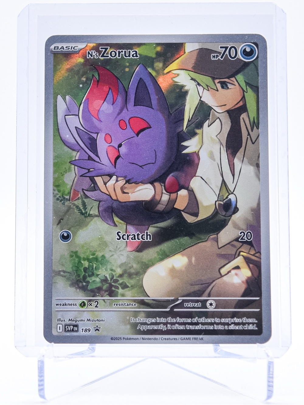 Pokemon Card N’s Zorua 189 Black Star Promo Scarlet & Violet NM